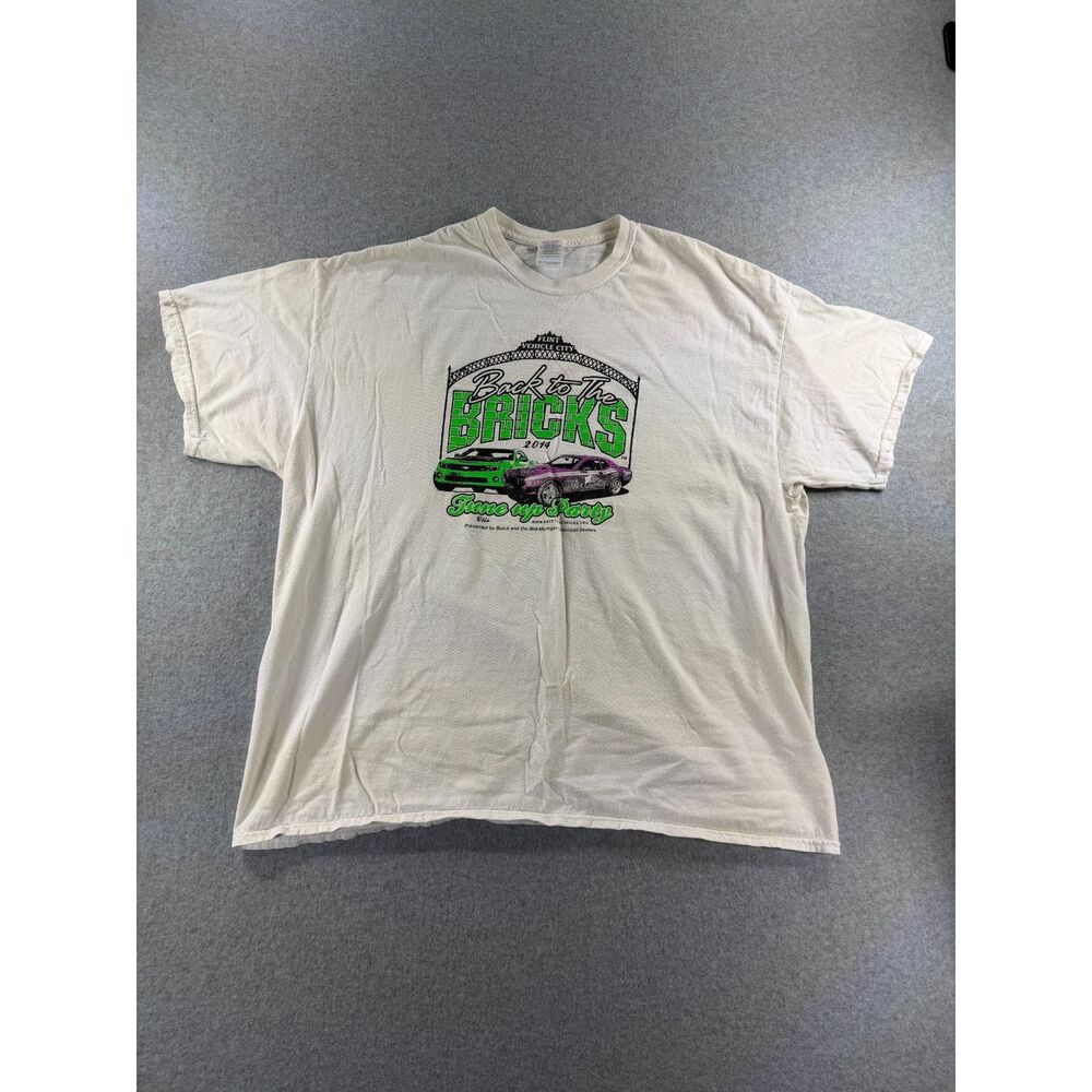 Back to the Bricks 2014 Tune Up Party Graphic T-Shirt White 2XL